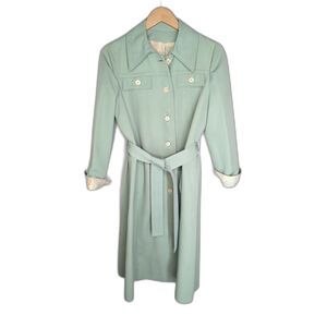 Mint Green Trench Coat